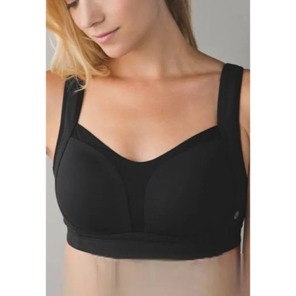Lululemon Ta Ta Tamer II Black Sports Bra Size 8 Medium no tag Athletic Gym